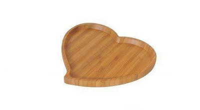 Plateau forme coeur en bois sur mesure