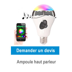 Haut parleur bluetooth ampoule