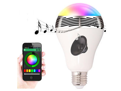 enceinte Haut parleur bluetooth  avec ampoule led RGB