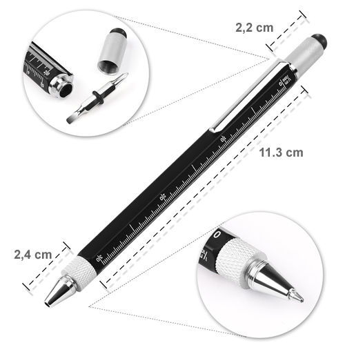 Stylo publicitaire 5 fonctions  dimensions