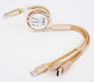 cable multiconnexion usb  publicitaire drouleur peche