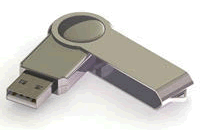 Clé usb twist grande surface de marquage